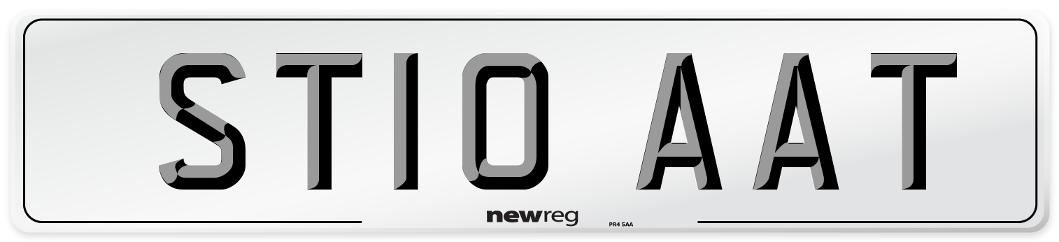 ST10 AAT Number Plate from New Reg